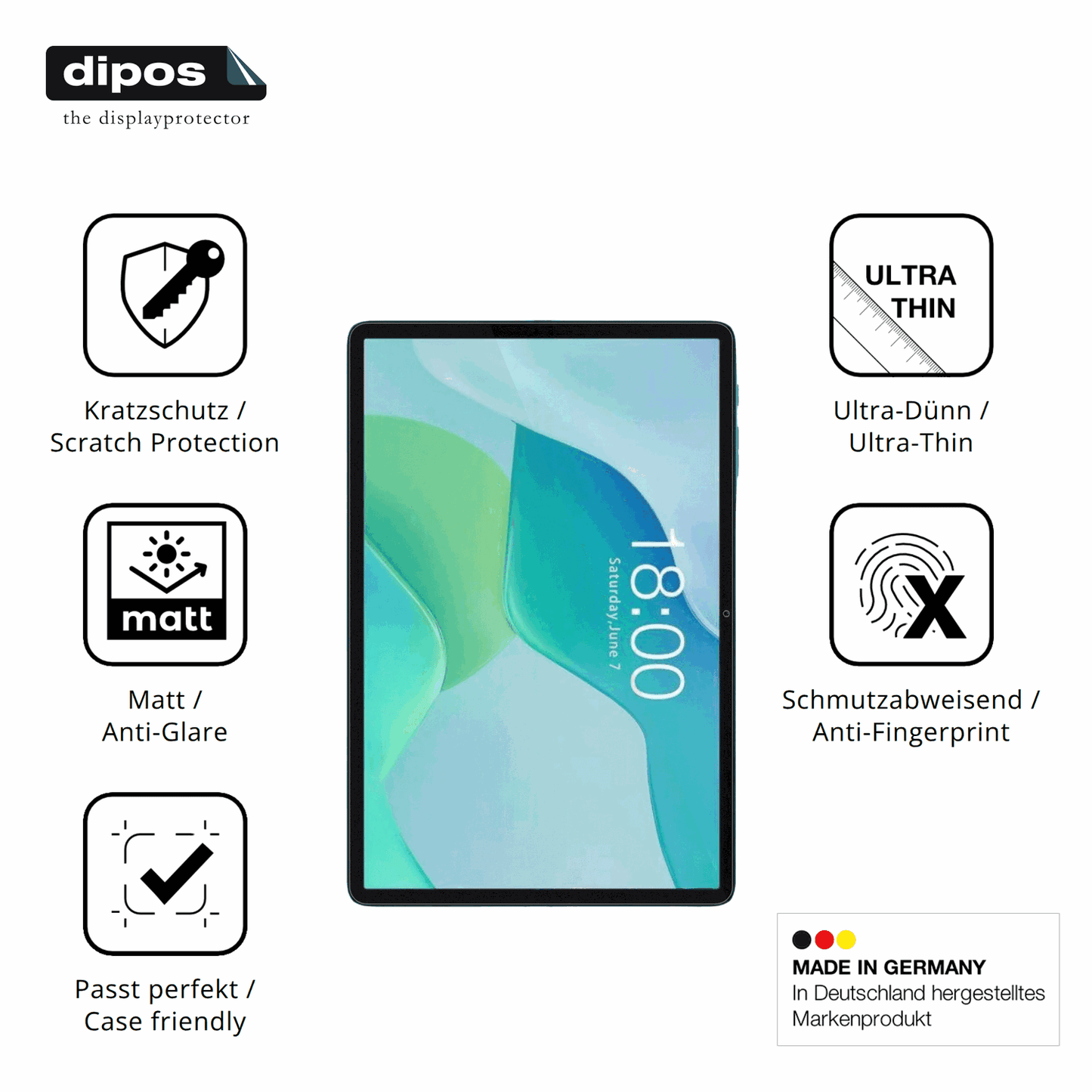 2x Screen Protector for Teclast P33 Protection Anti Glare dipos
