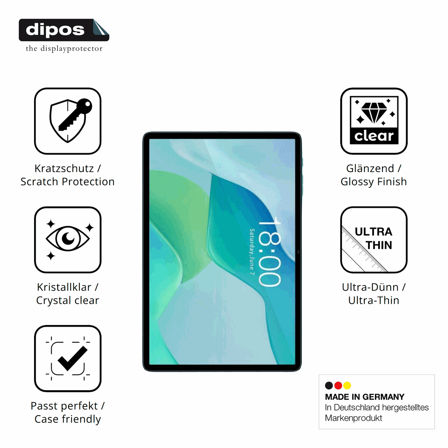 2x Screen Protector for Teclast P33 Protection Crystal Clear dipos