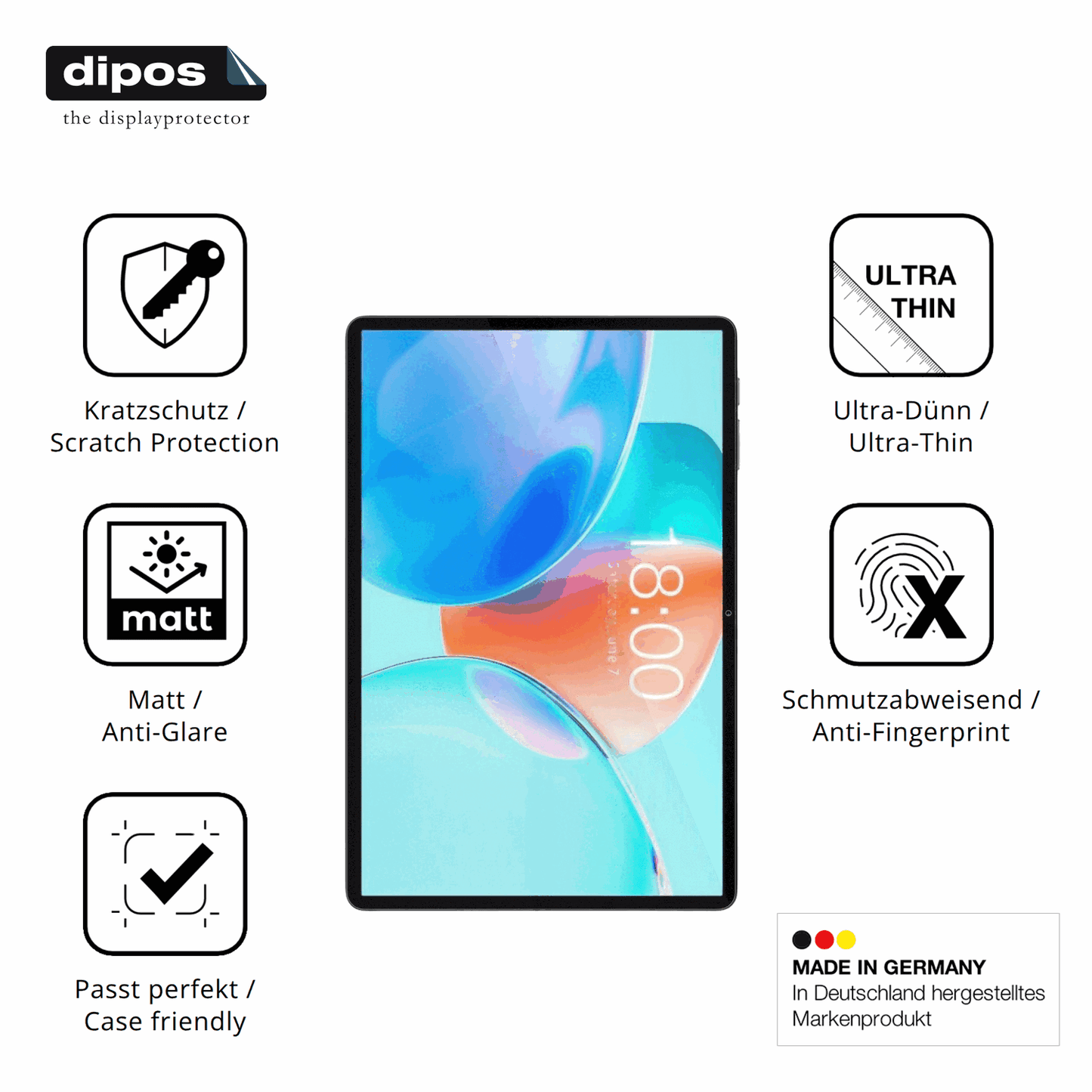 2x Screen Protector for Teclast P50T Protection Anti Glare dipos