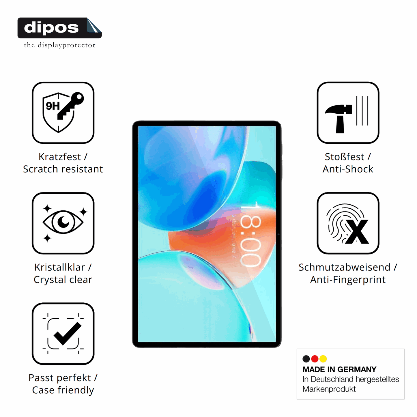2x Screen Protector for Teclast P50T Flexible Glass 9H dipos