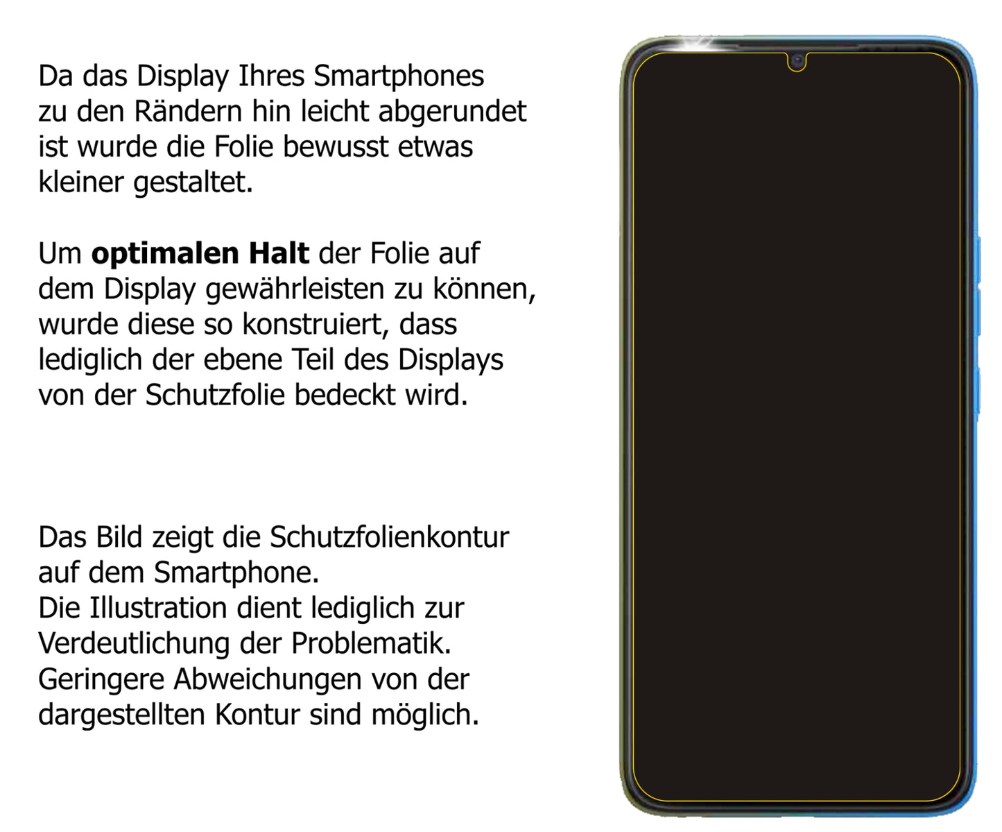 Schutzfolie mit optimaler Passform, zur Verwendung mit Hüllen geeignet