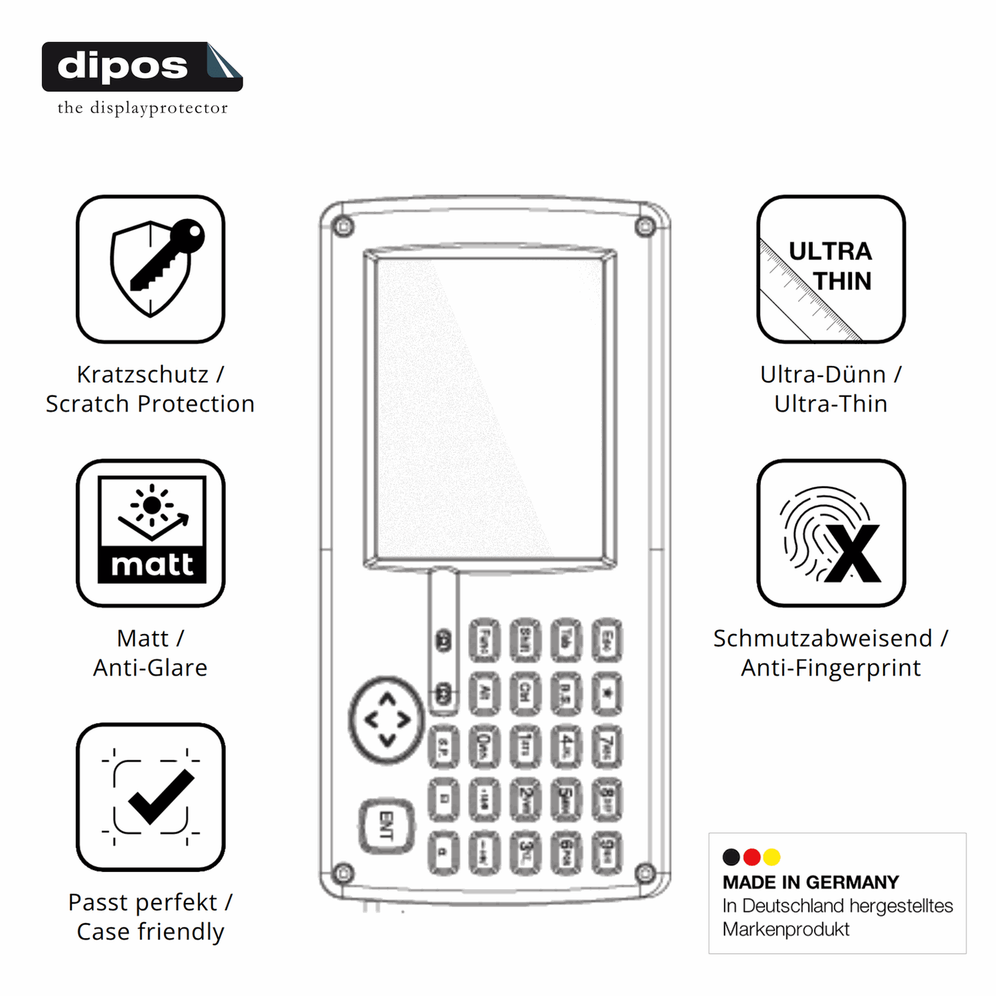 2x Screen Protector for Topcon GPT-7500 Protection Anti Glare dipos