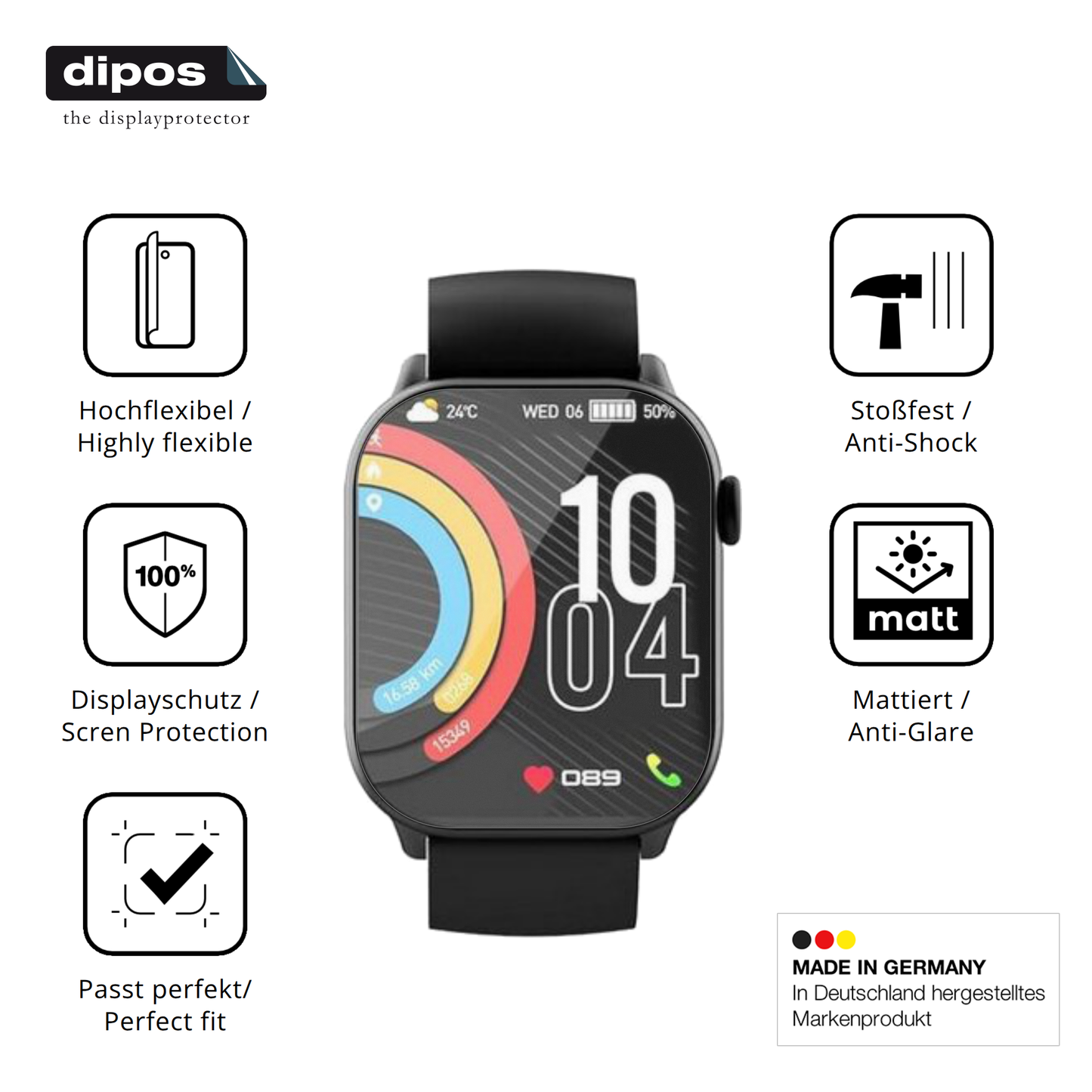 Displayschutz hergestellt in Deutschland, höchste Qualität made in Germany