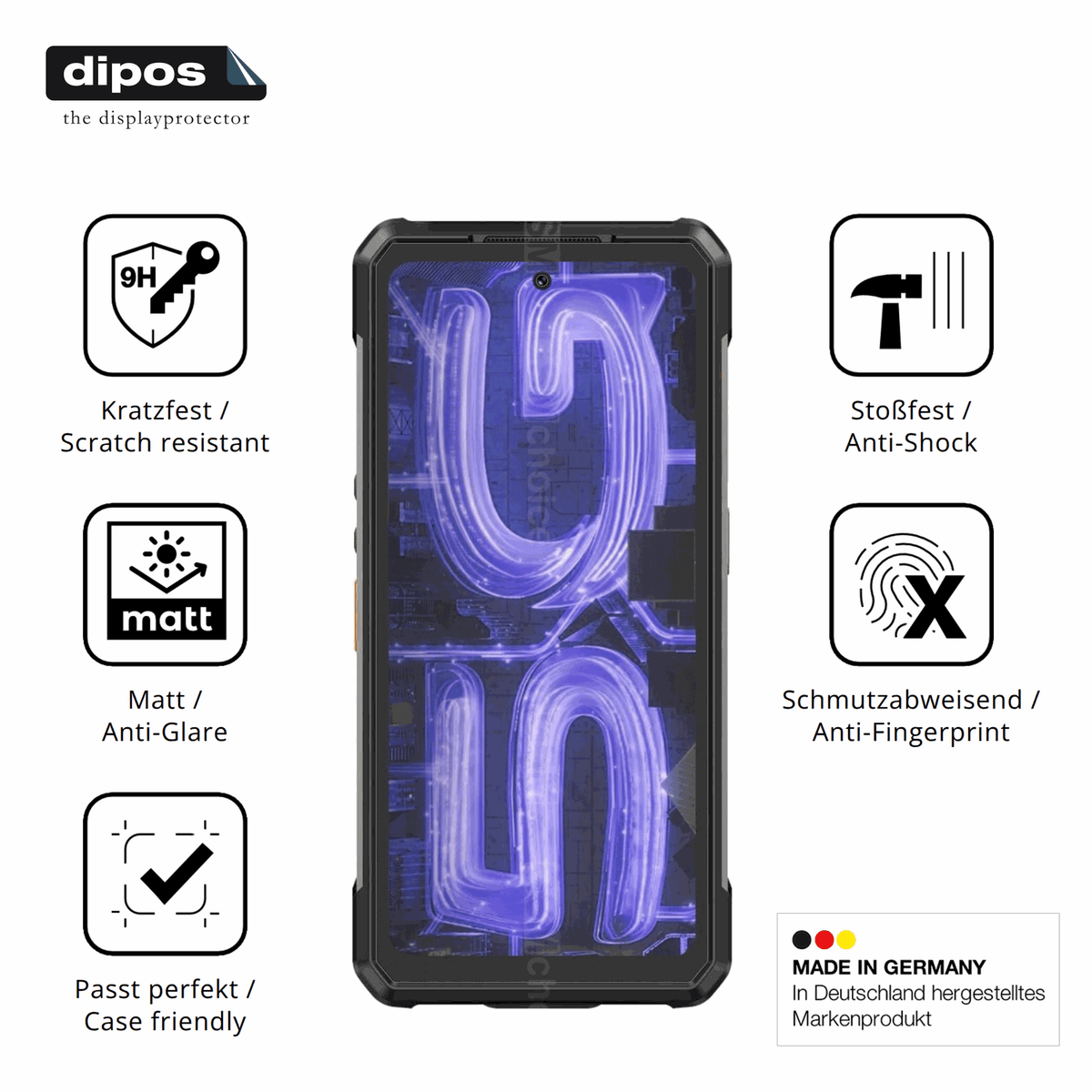 2x Screen Protector for Ulefone Armor 34 Pro+ matte Flexible Glass 9H dipos