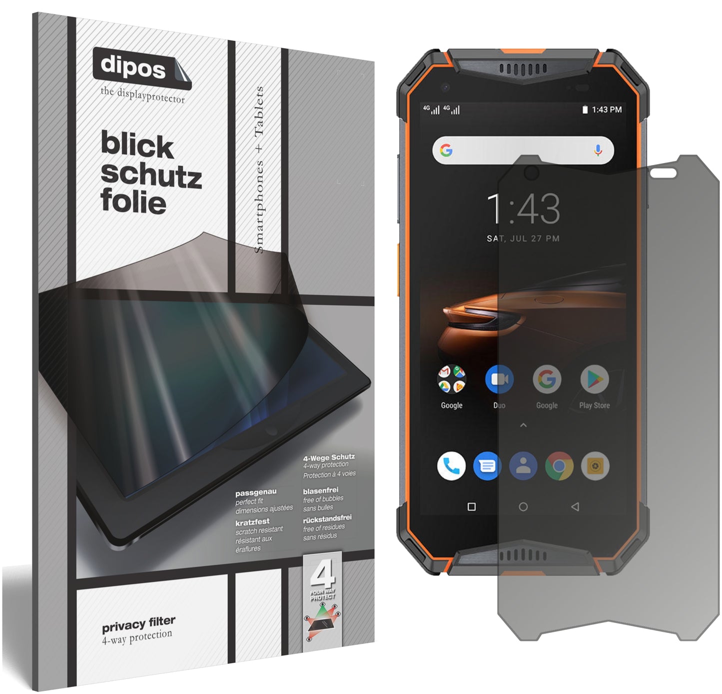 Privacy Filter: 9H Panzerglas mit Blickschutz & einfache Anbringung