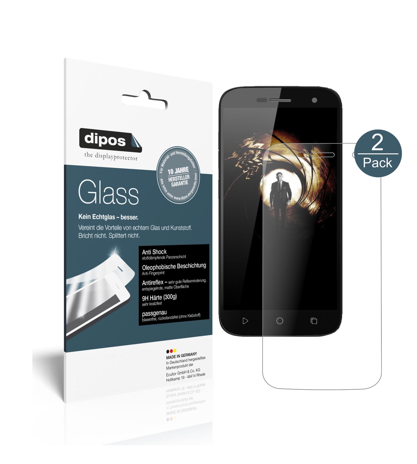 Mattes Panzerglas: Schutz vor Brüchen, Fingerabdrücken und Bildschirmblendung für Ulefone-U007 Pro