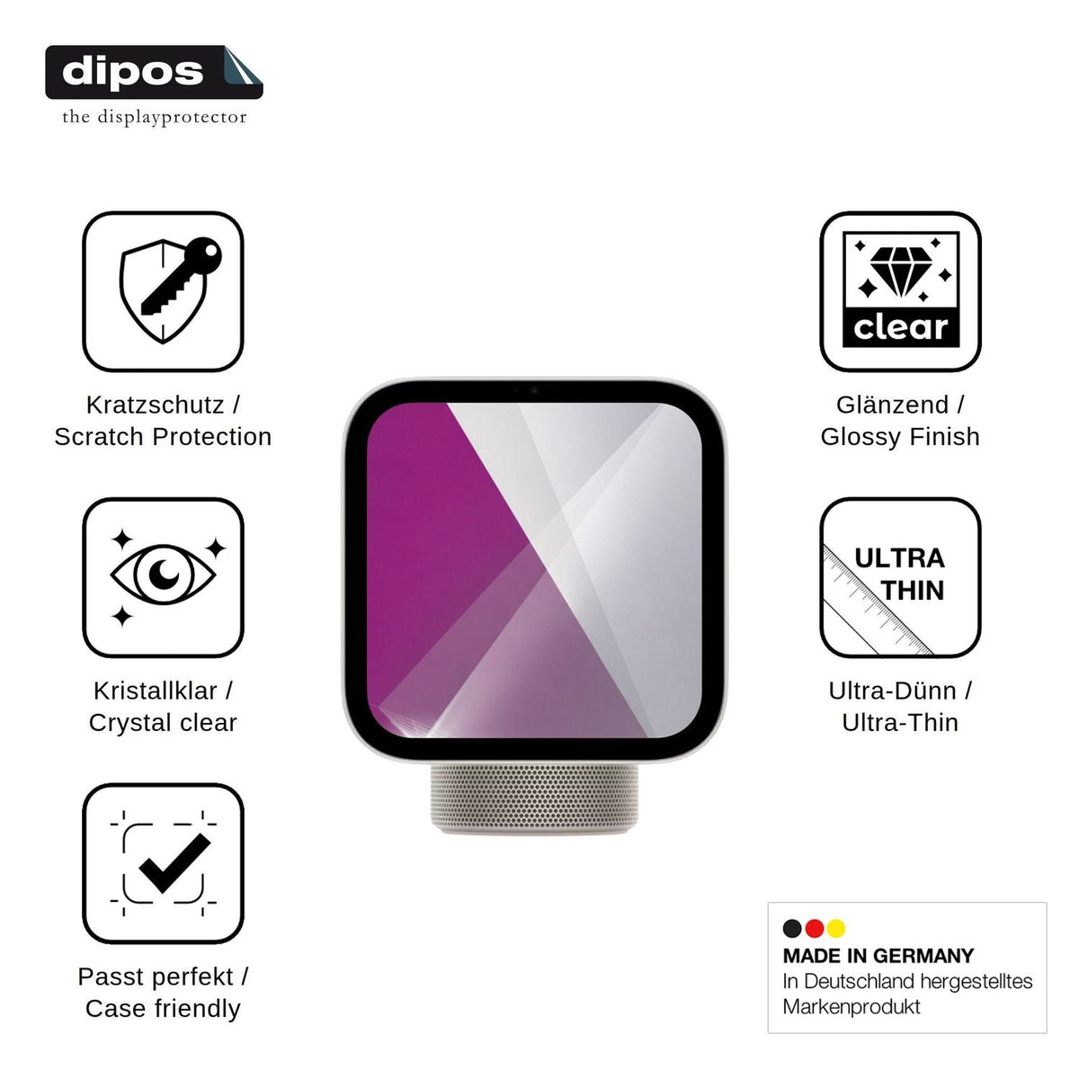 2x Screen Protector for Apple HomeView Protection Crystal Clear dipos