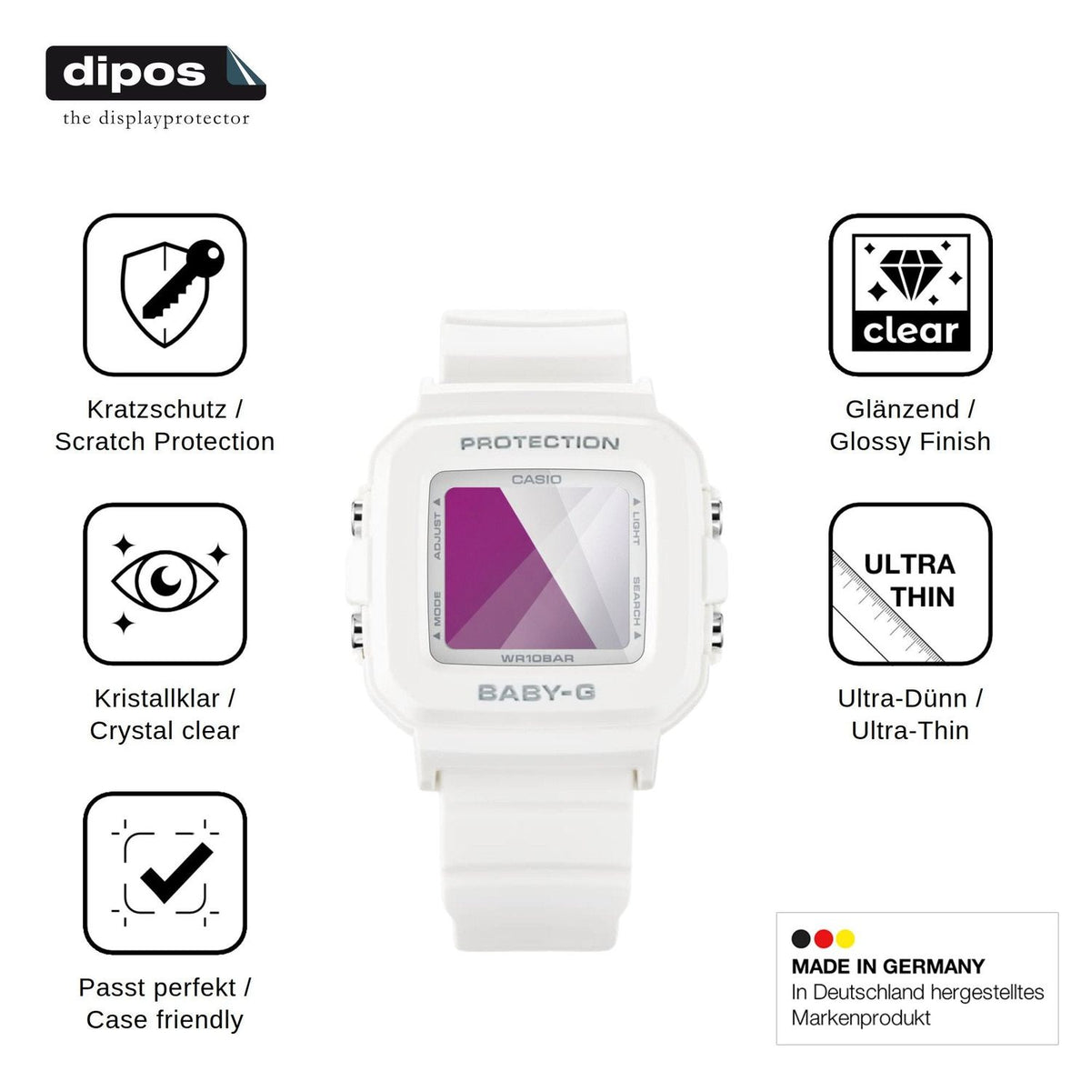 6x Screen Protector for Casio Baby-G BGD-10 Protection Crystal Clear dipos