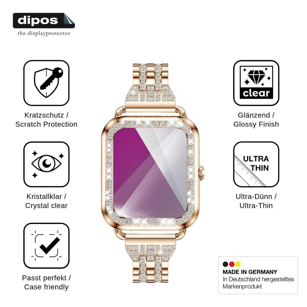 6x Screen Protector for Fitonyo Smartwatch 1.29 Protection Crystal Clear dipos