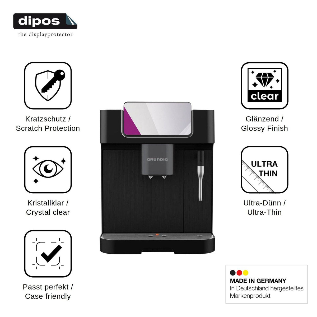 2x Screen Protector for Grundig KVA 6230 Protection Crystal Clear dipos