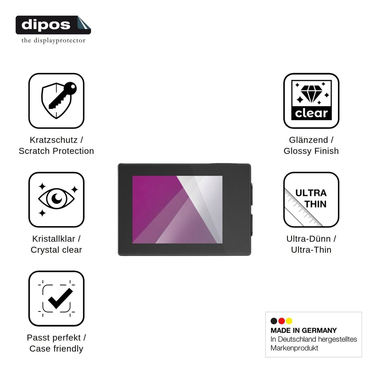 4x Screen Protector for Hiicam sp10 Protection Crystal Clear dipos