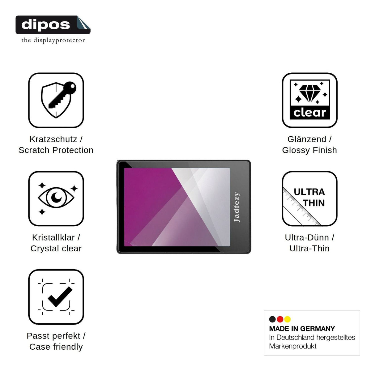 4x Screen Protector for Jadfezy Action Cam K-06 Protection Crystal Clear dipos