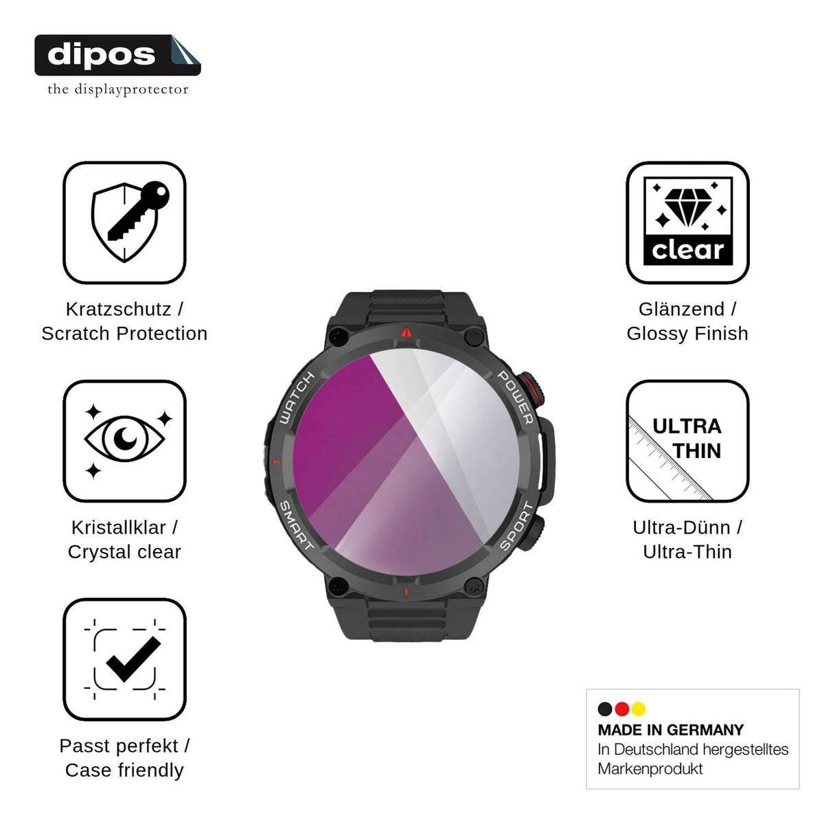 6x Screen Protector for Neow W-Watch 1.39 Protection Crystal Clear dipos