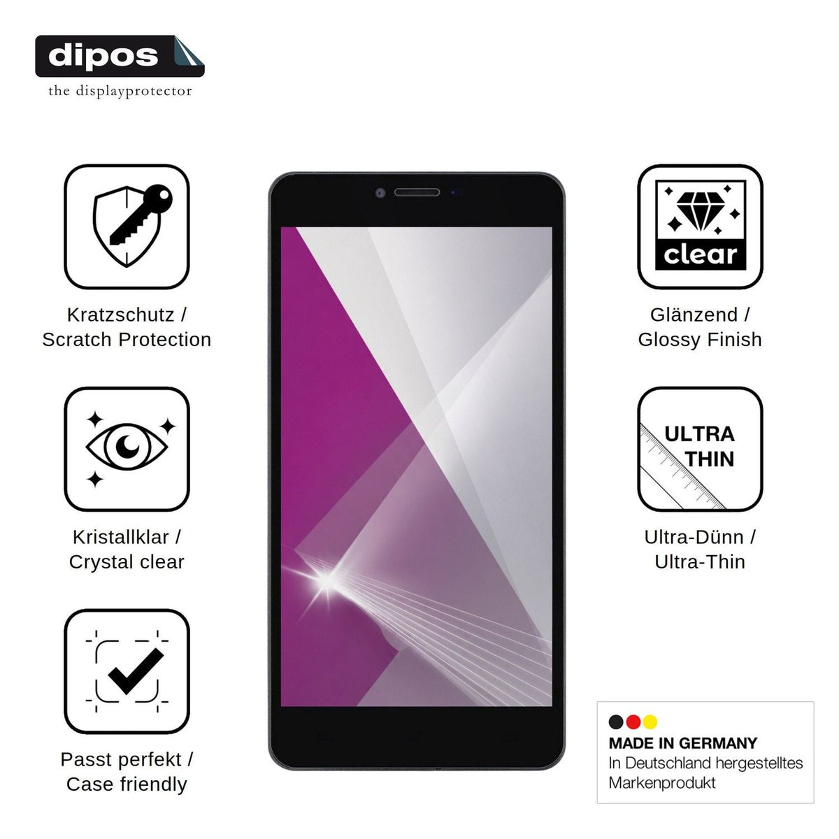 4x Screen Protector for Nomi i552 Gear Protection Crystal Clear dipos