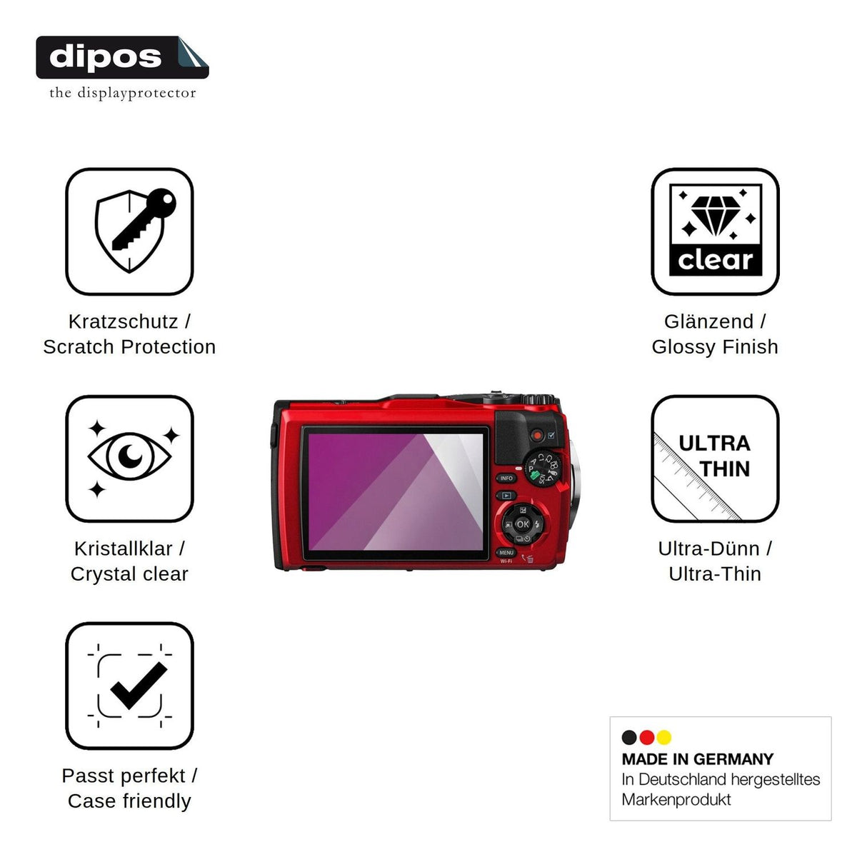 4x Screen Protector for Olympus OM System Tough TG-6 Protection Crystal Clear dipos