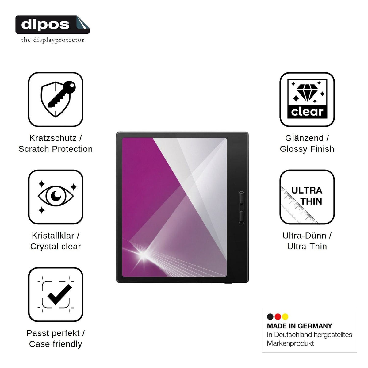 2x Screen Protector for Onyx Boox Go 7 Tappy Protection Crystal Clear dipos