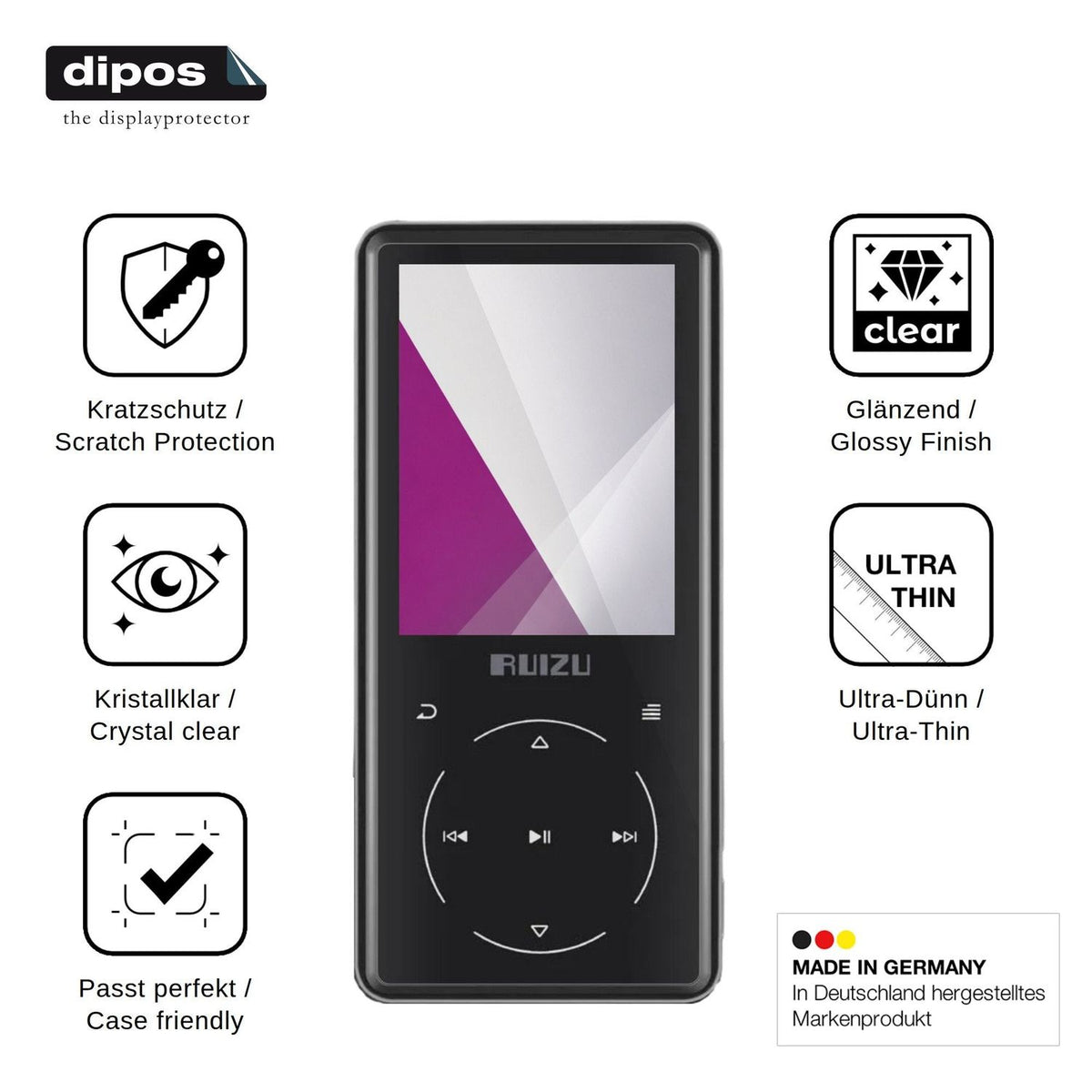 4x Screen Protector for RUIZU D16 Protection Crystal Clear dipos