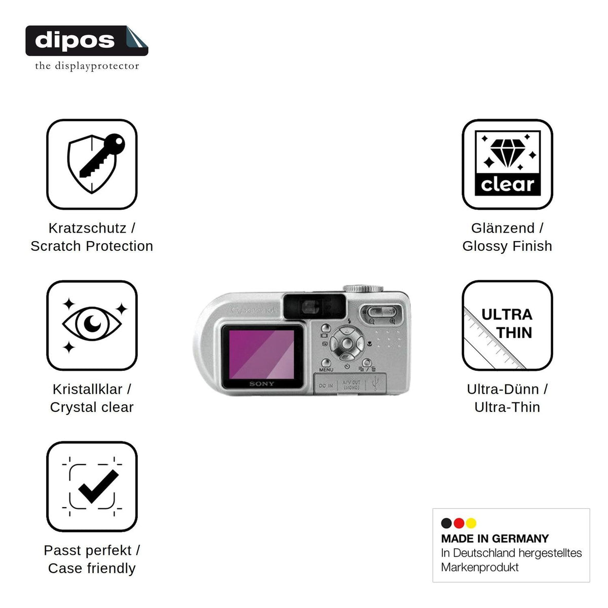 4x Screen Protector for Sony Cyber-Shot DSC-P8 Protection Crystal Clear dipos