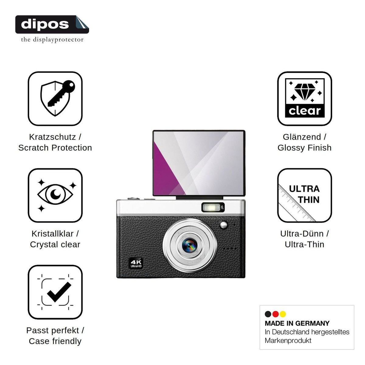 4x Screen Protector for SOOGOOEY DC18 Protection Crystal Clear dipos