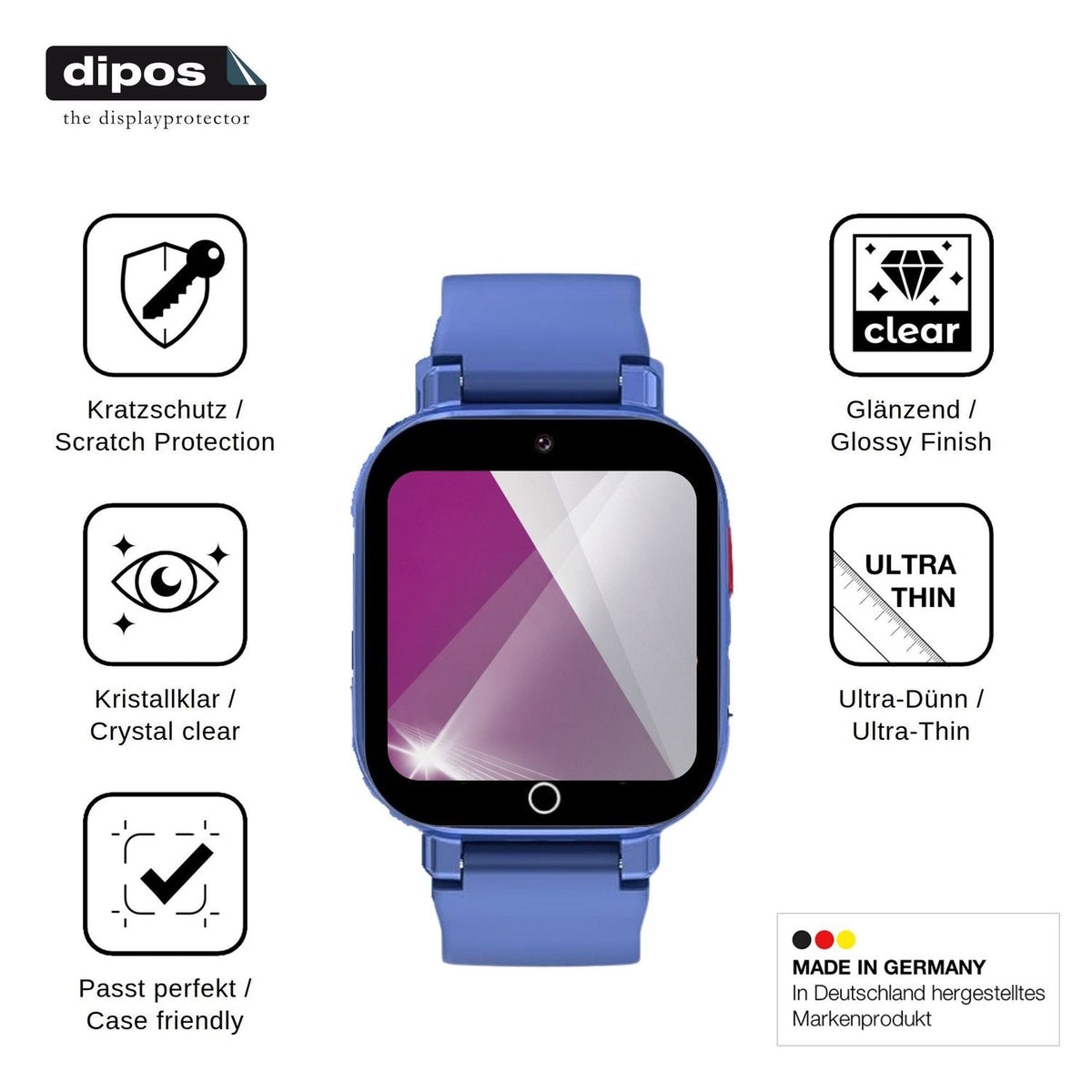 6x Screen Protector for Transformers Smartwatch Kinder 4G Protection Crystal Clear dipos