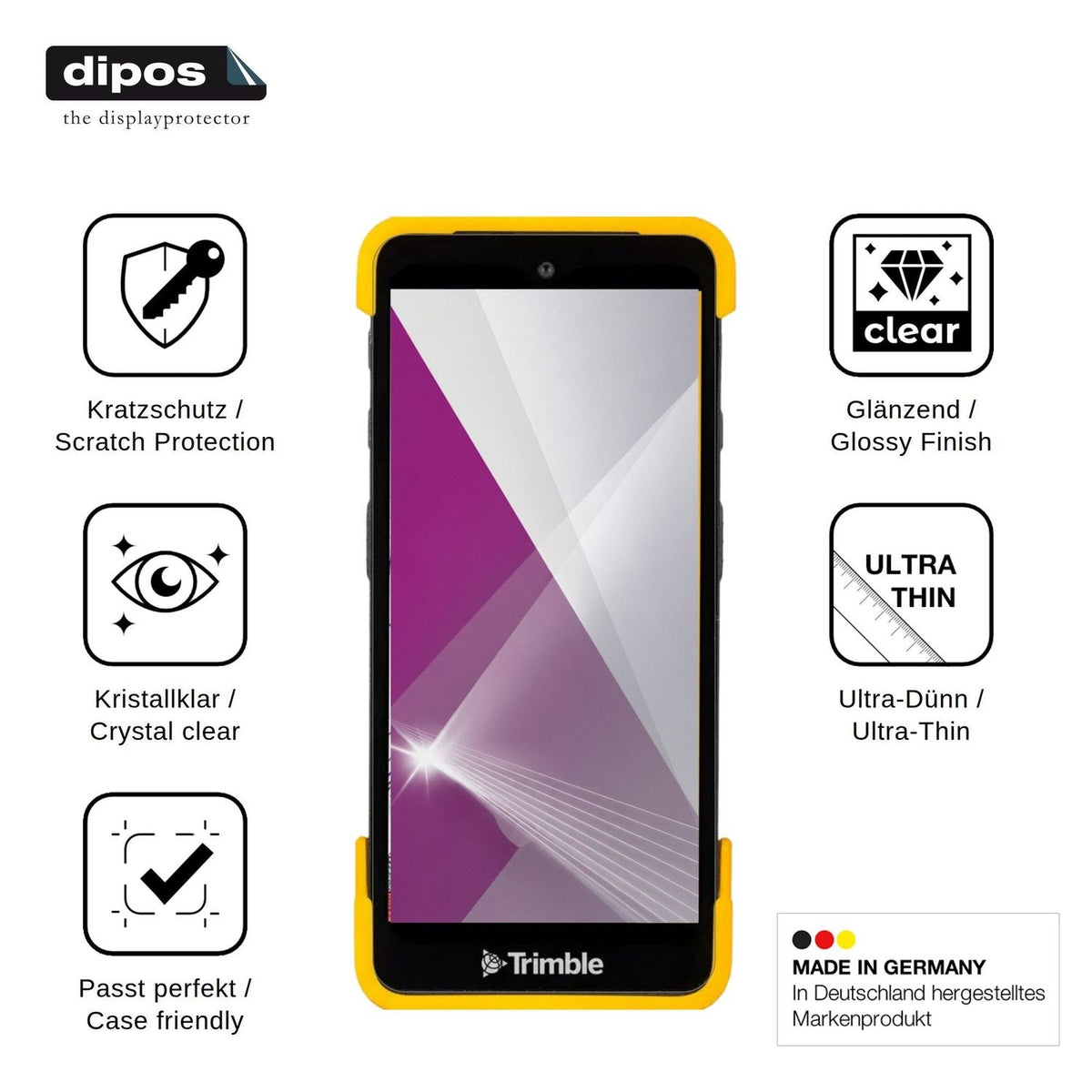 4x Screen Protector for Trimble TDC6 Protection Crystal Clear dipos