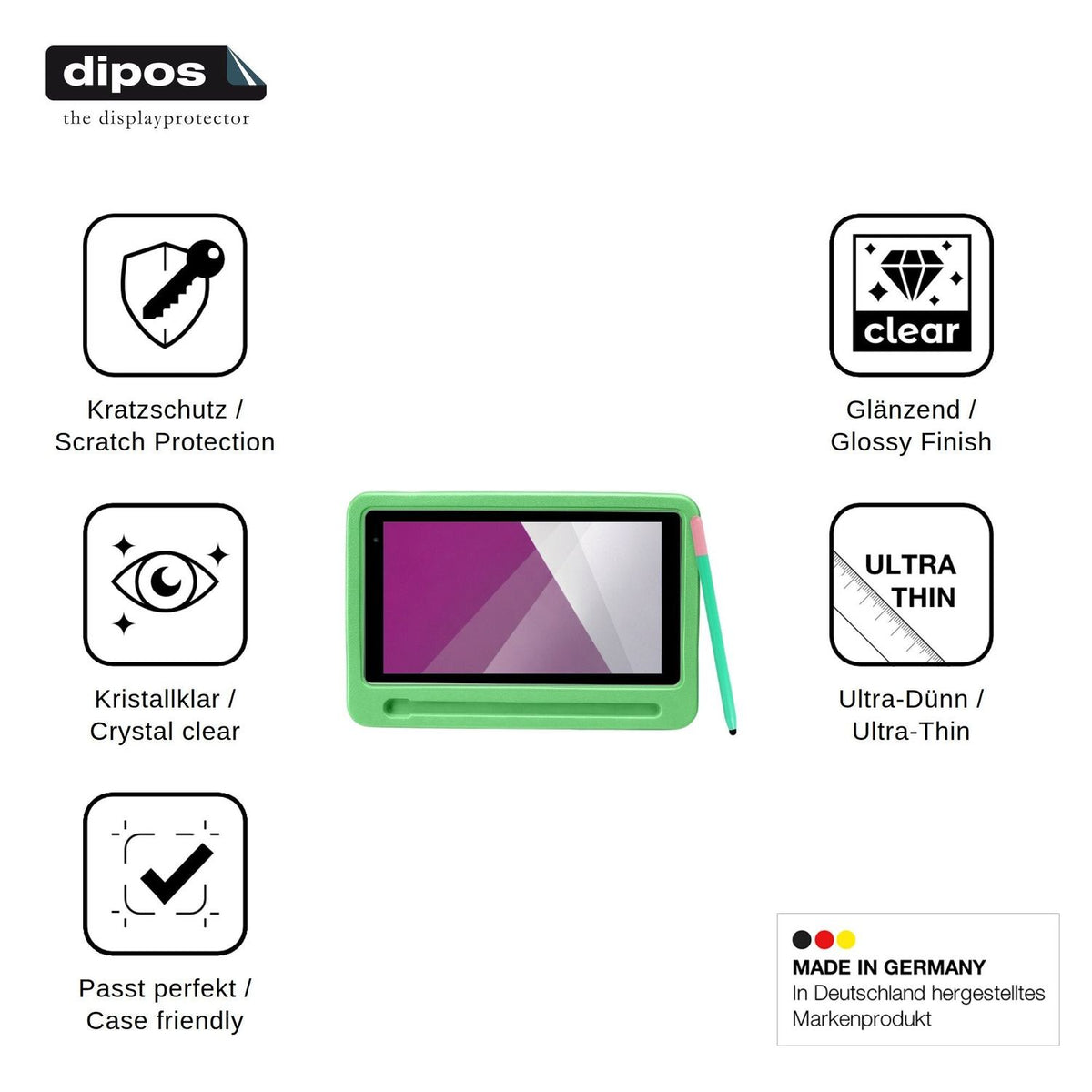 2x Screen Protector for TT.KIDS K06 Protection Crystal Clear dipos
