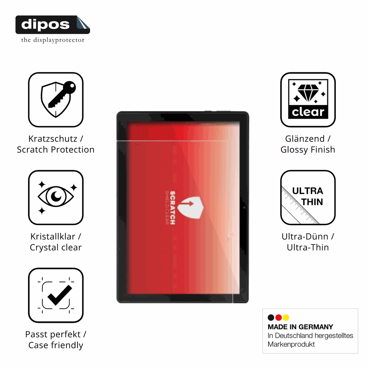 Displayschutz hergestellt in Deutschland, h�chste Qualit�t made in Germany
