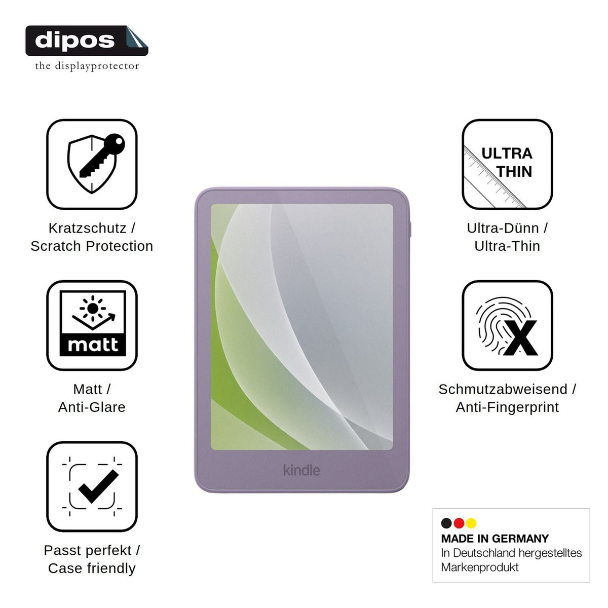 2x Screen Protector for Amazon Kindle Paperwhite 2026 Protection Anti Glare dipos