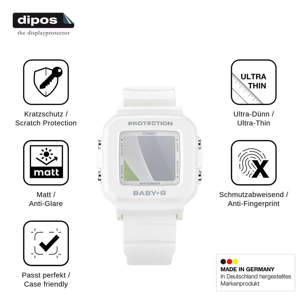 6x Screen Protector for Casio Baby-G BGD-10 Protection Anti Glare dipos