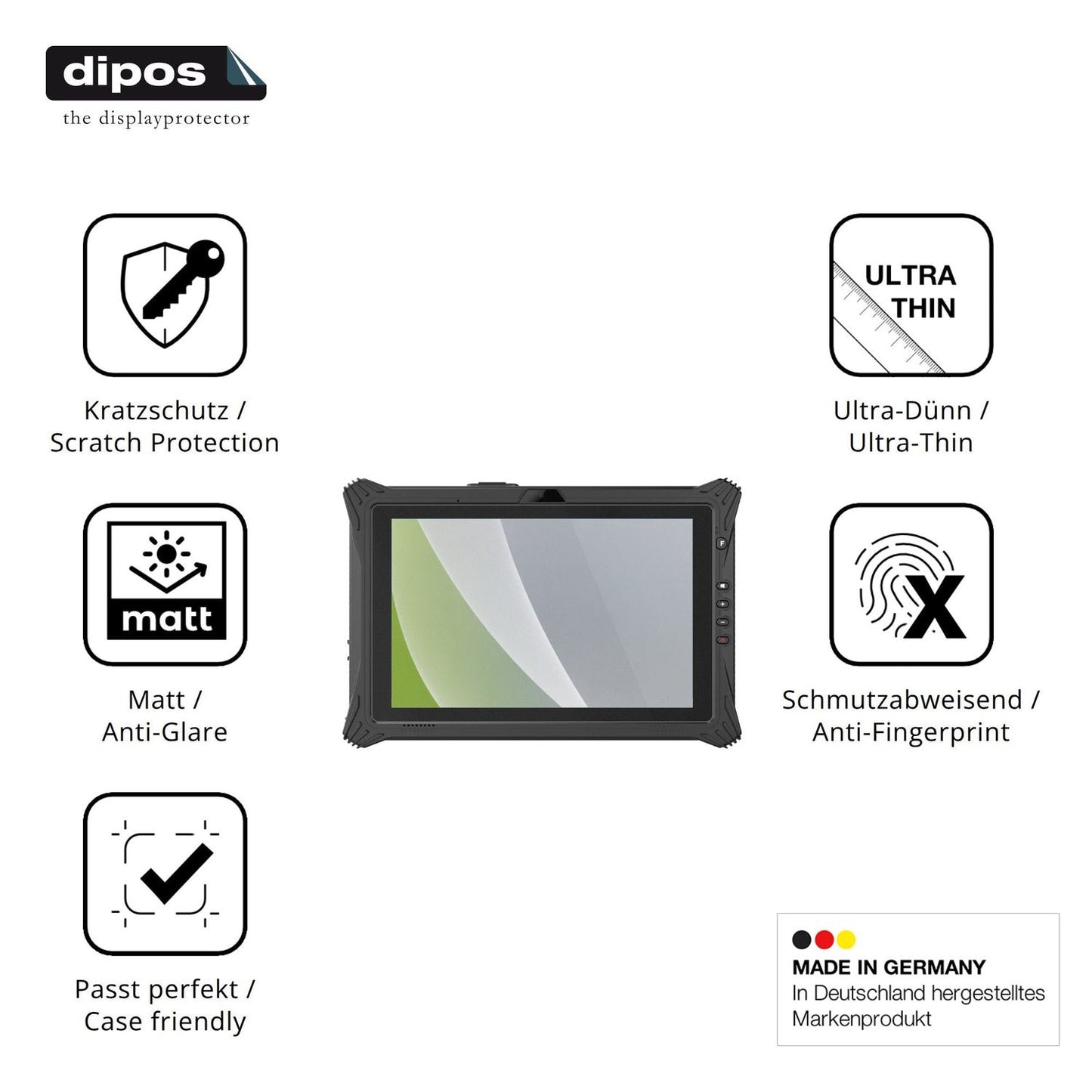 Displayschutz hergestellt in Deutschland, höchste Qualität made in Germany