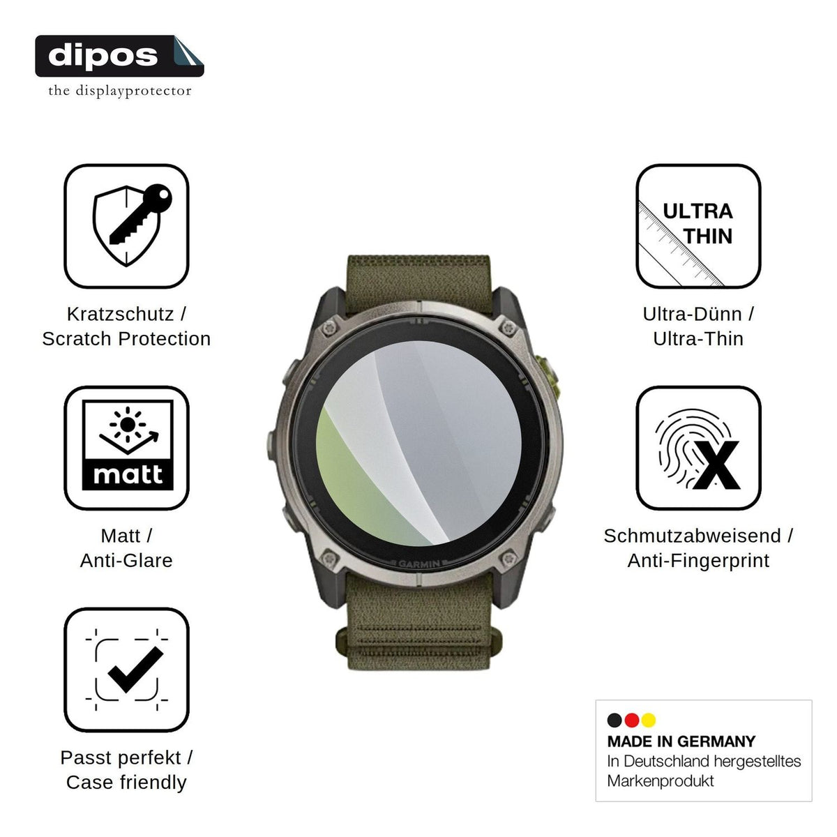 6x Screen Protector for Garmin Enduro 4 Protection Anti Glare dipos