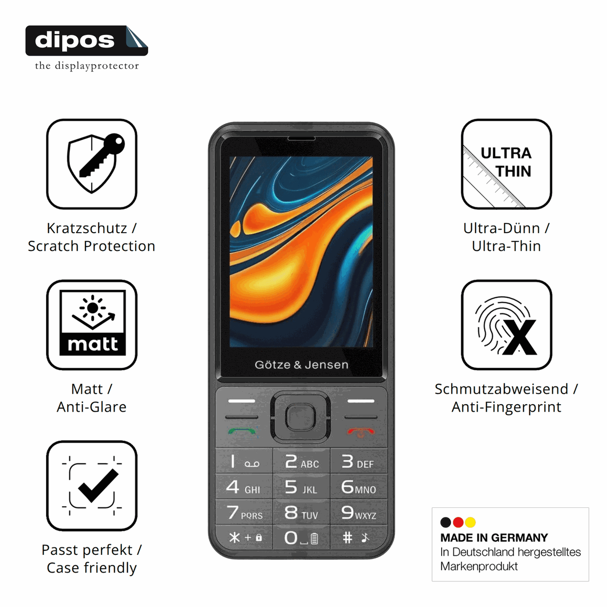 Displayschutz hergestellt in Deutschland, h�chste Qualit�t made in Germany