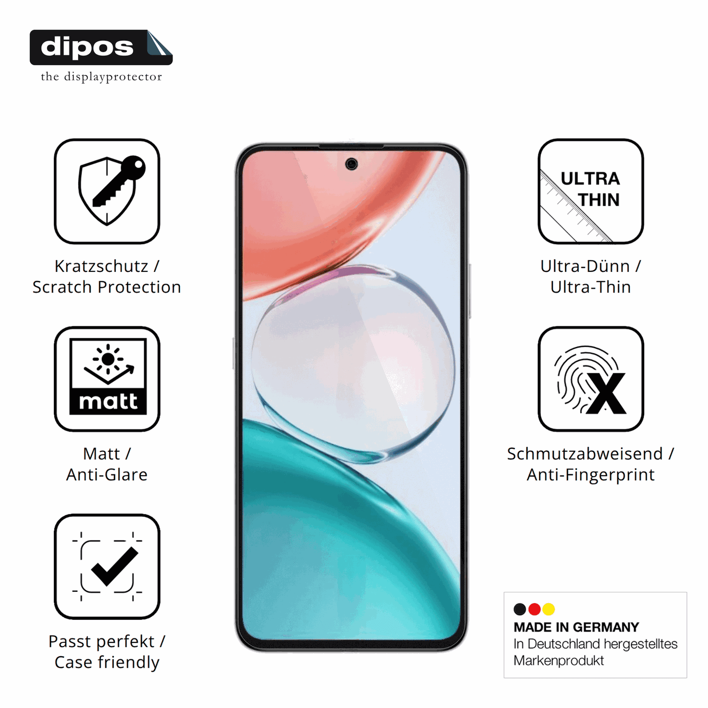 Displayschutz hergestellt in Deutschland, höchste Qualität made in Germany
