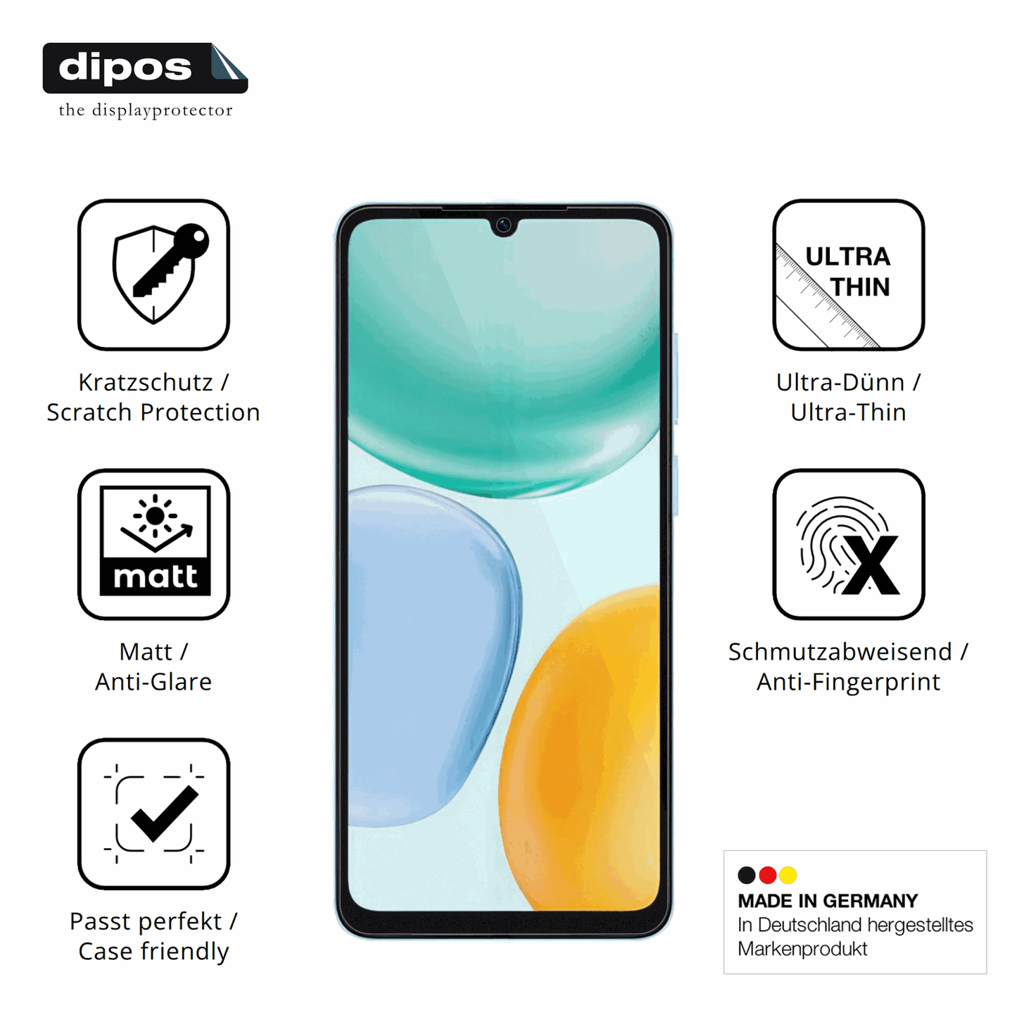 Displayschutz hergestellt in Deutschland, höchste Qualität made in Germany