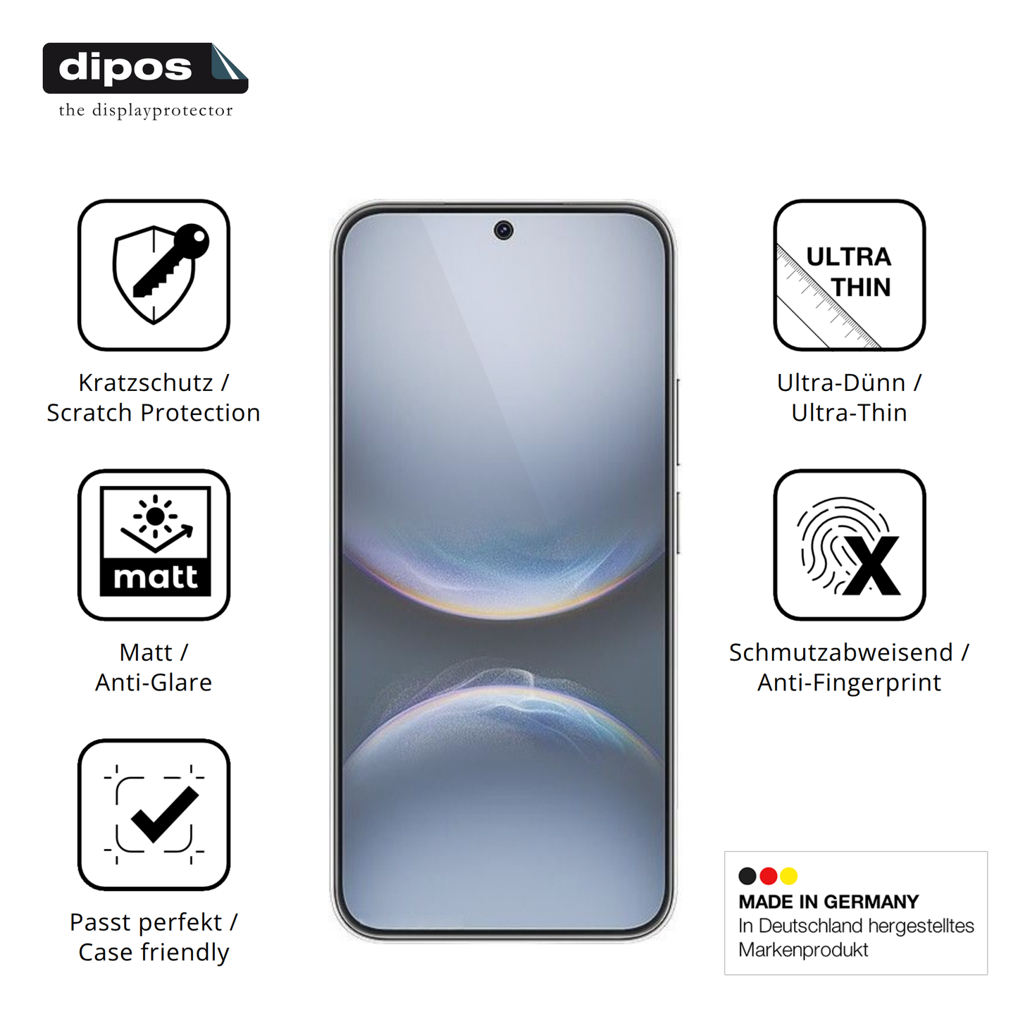 Displayschutz hergestellt in Deutschland, höchste Qualität made in Germany