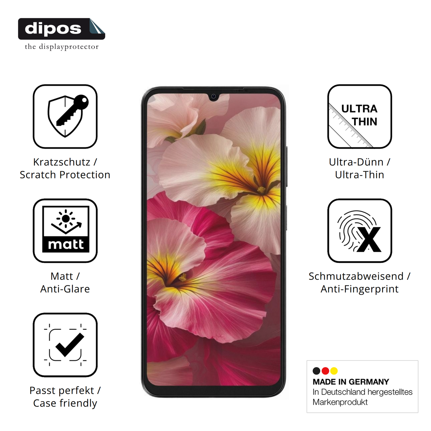 Displayschutz hergestellt in Deutschland, höchste Qualität made in Germany