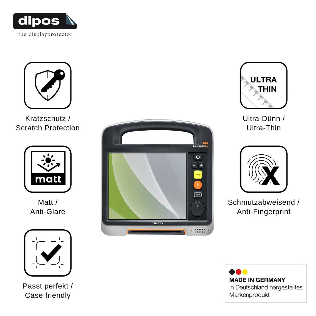 2x Screen Protector for Mindray Beneheart D60 Protection Anti Glare dipos