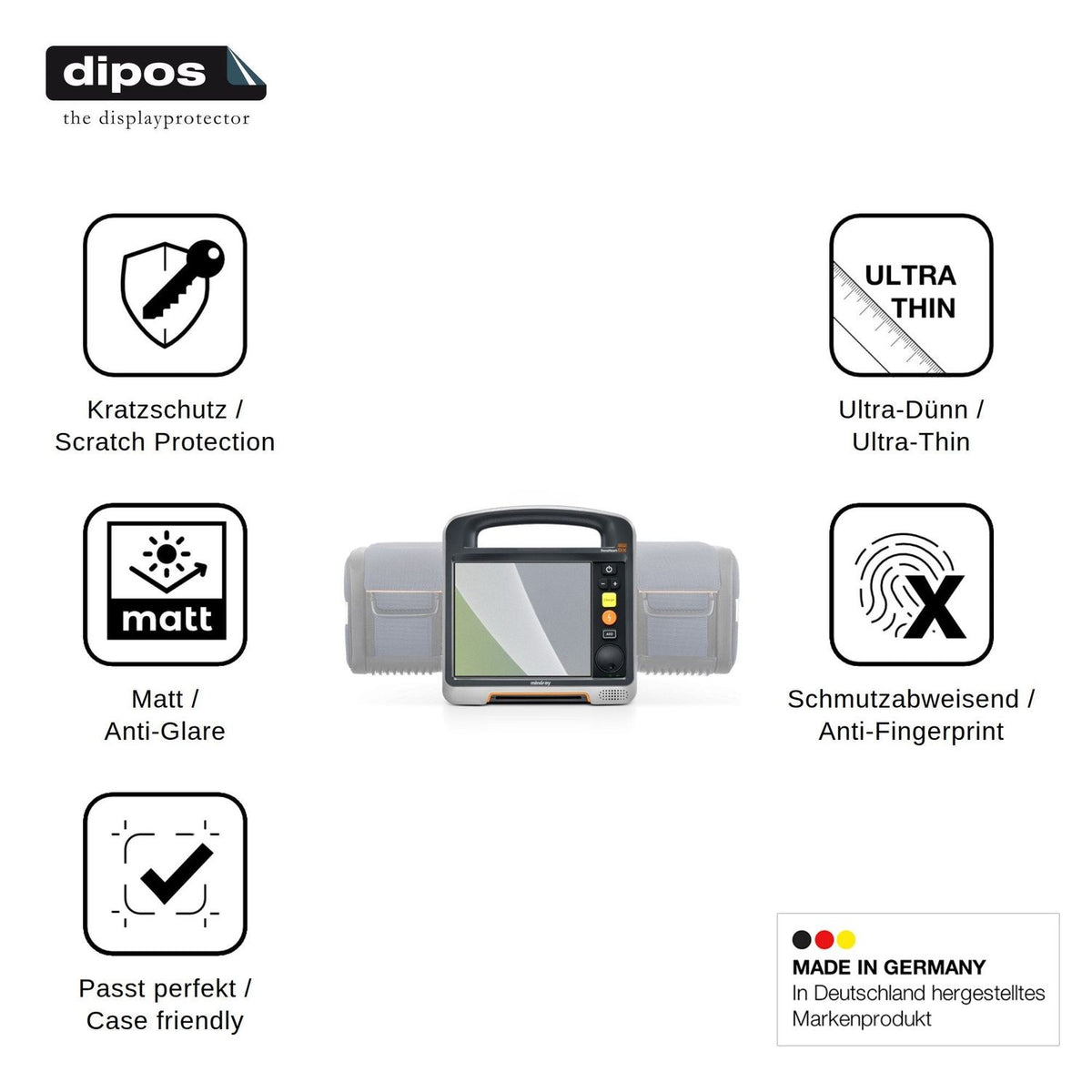 2x Screen Protector for Mindray Beneheart DX Protection Anti Glare dipos