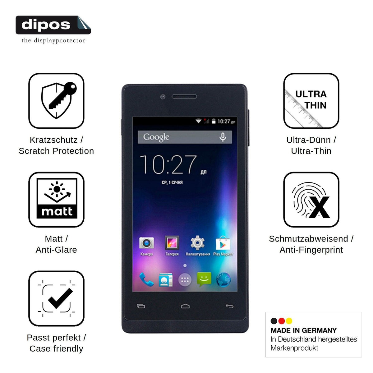 4x Screen Protector for Nomi i400 Beat Protection Anti Glare dipos