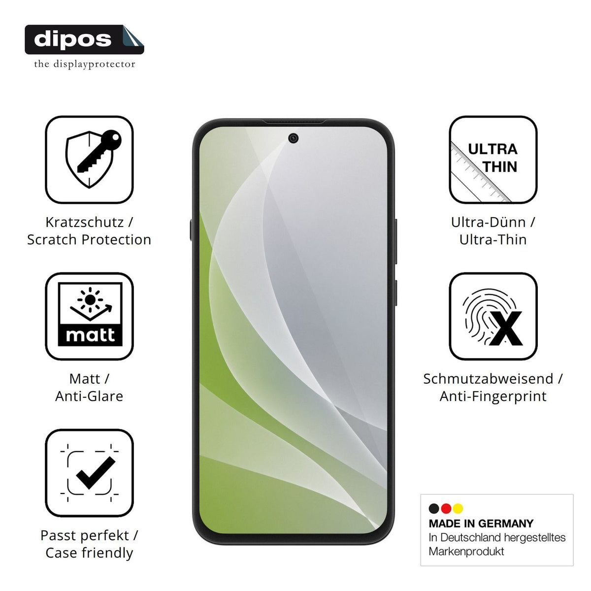 Displayschutz hergestellt in Deutschland, höchste Qualität made in Germany