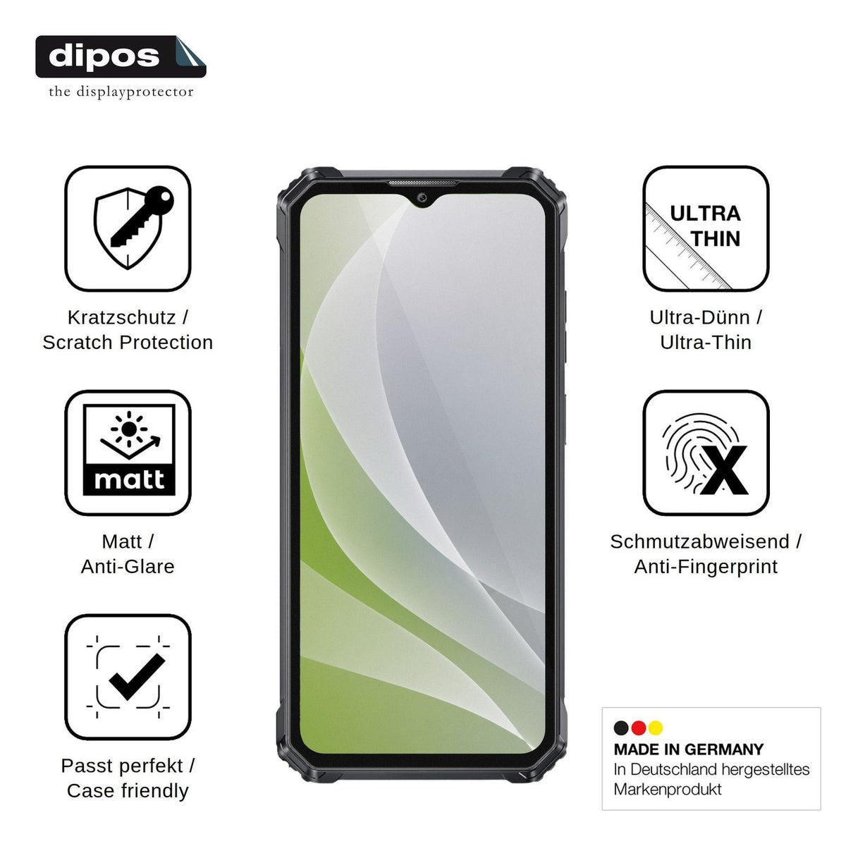 4x Screen Protector for Oukitel G1S Protection Anti Glare dipos