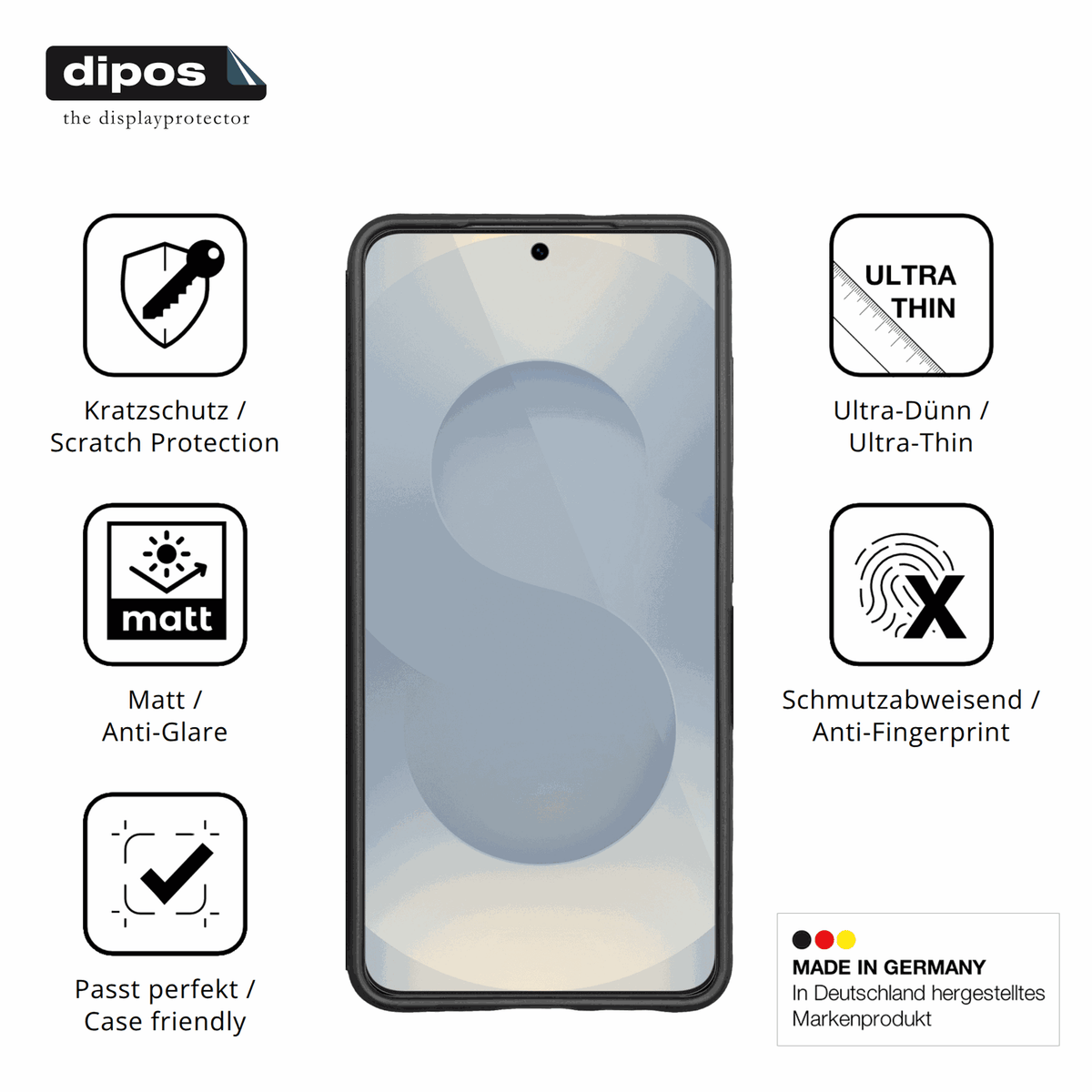 Displayschutz hergestellt in Deutschland, höchste Qualität made in Germany