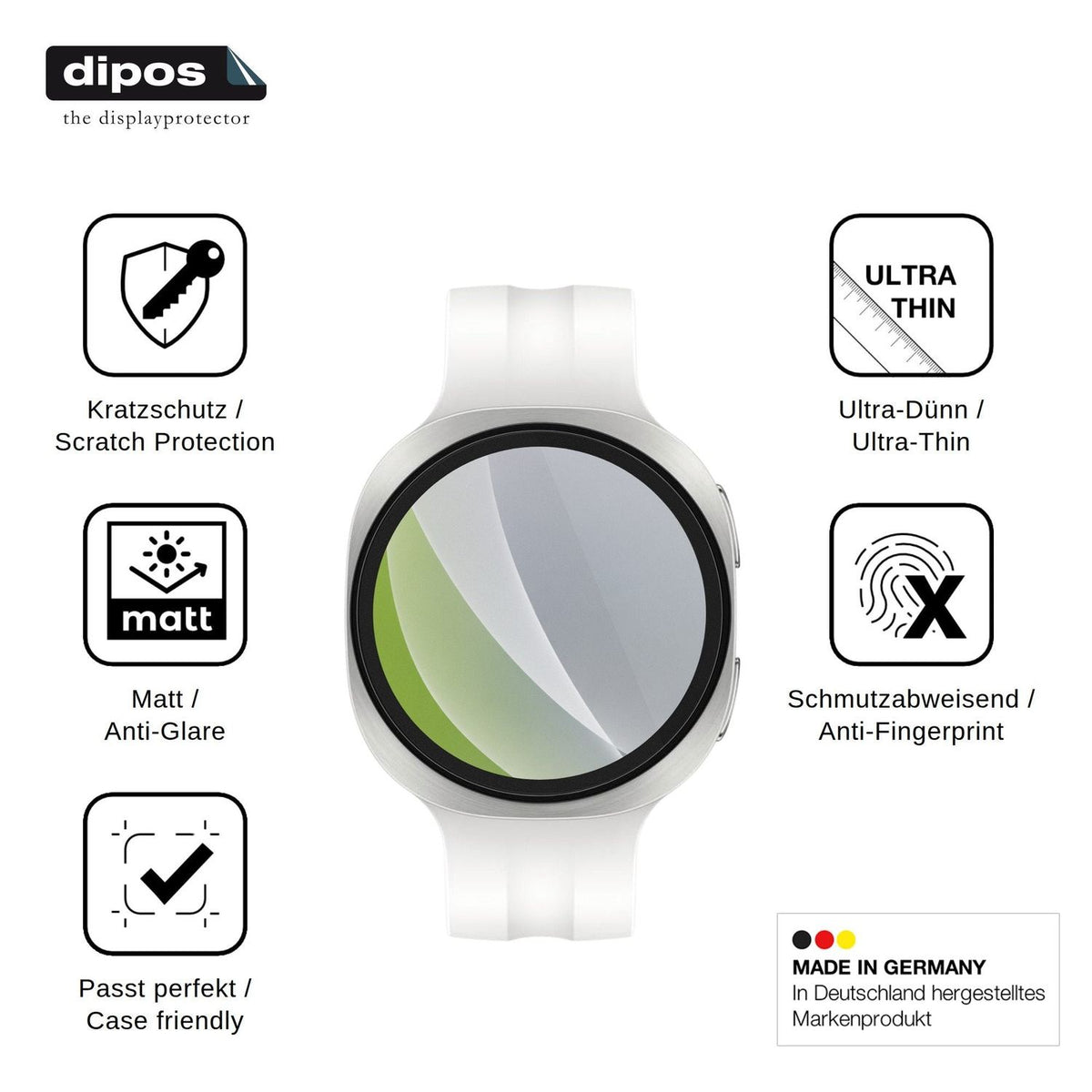 6x Screen Protector for Samsung Galaxy Watch 9 40mm Protection Anti Glare dipos