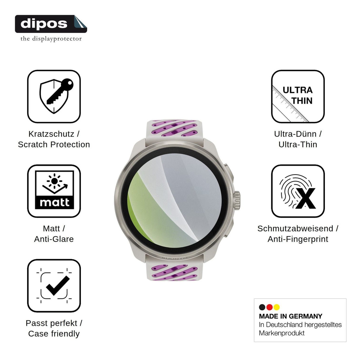 6x Screen Protector for Suunto Race 3S Protection Anti Glare dipos