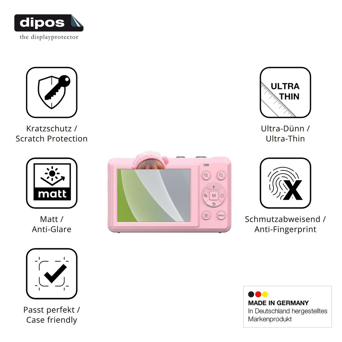 Displayschutz hergestellt in Deutschland, höchste Qualität made in Germany