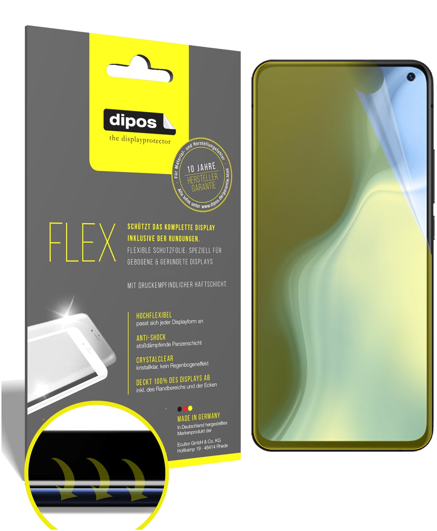 3D Full Cover Displayschutzfolie: Case-freundlicher Schutz mit perfekter Passform für dein Display.