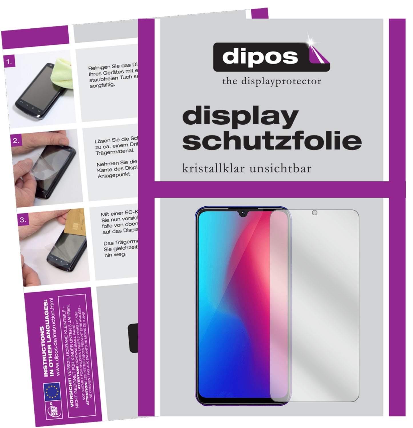 Kristallklare, dünne Schutzfolie: Kratzfest & passgenau für Vivo-Z3i