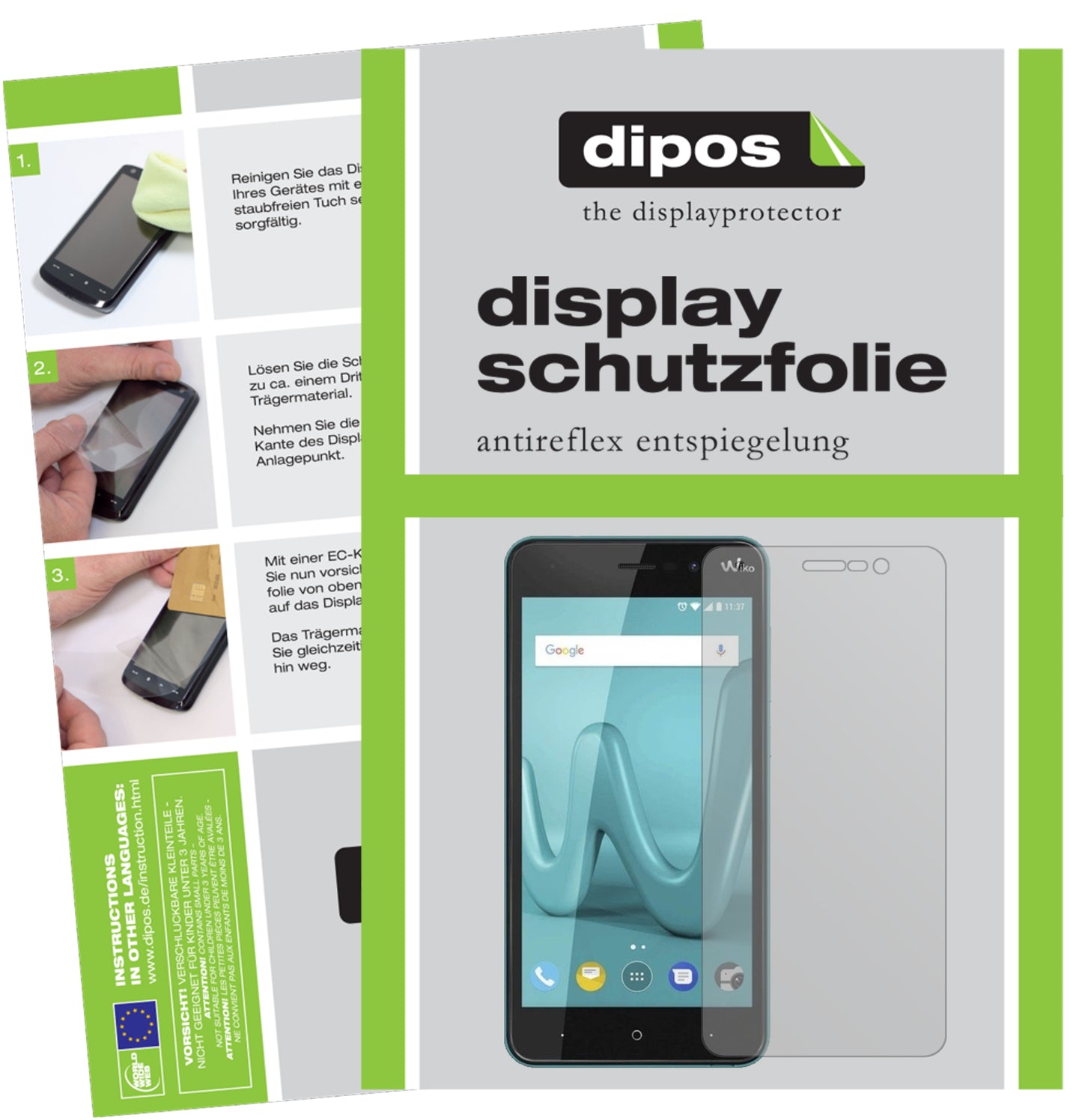 Mattes Panzerglas: Entspiegelte, dünne Folie, Fingerabdruckresistenz und Bildschirmschutz für Wiko-Lenny 4