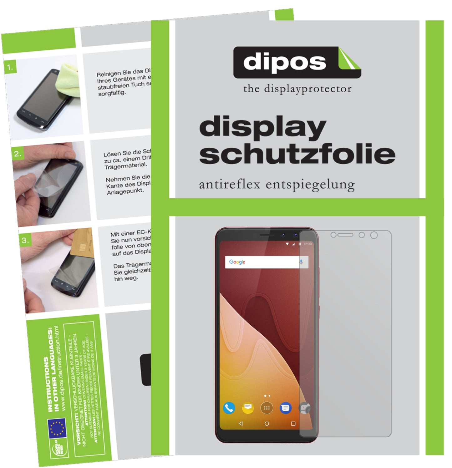 Mattes Panzerglas: Entspiegelte, dünne Folie, Fingerabdruckresistenz und Bildschirmschutz für Wiko-View Prime