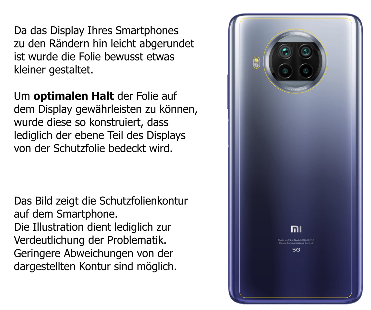 5x Schutzfolie matt für Xiaomi Mi 10T Lite Rückseite Display-Schutzfolie